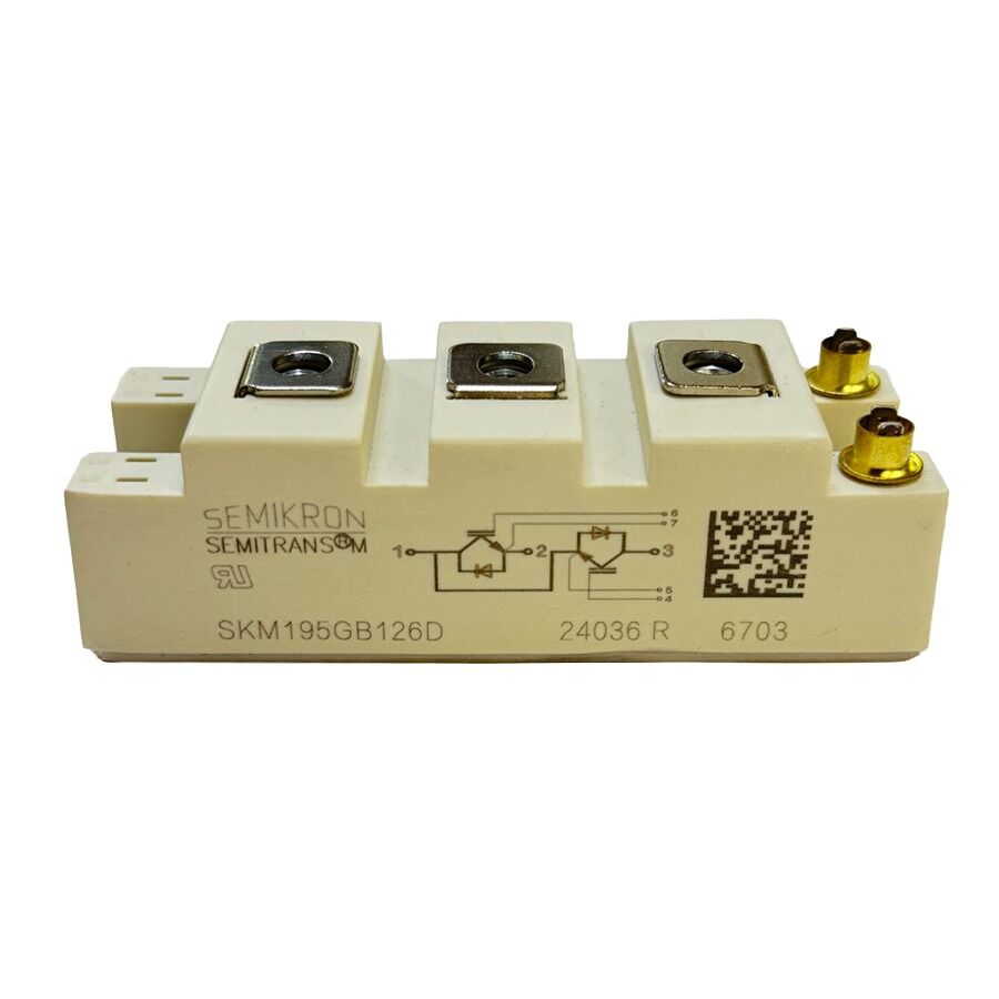 Semikron SKM195GB126D 1200V 150A SEMITRANS 2 IGBT Güç Modülü (Yarım Köprü – Dual Pack)