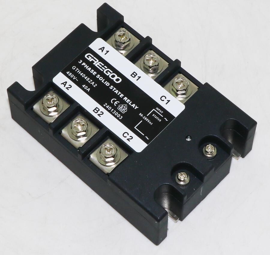 GTH4048ZA2 GTH Serisi 3 Fazlı Katı Hal Rölesi 40A 480VAC Sıfır Voltaj 90-250 VAC