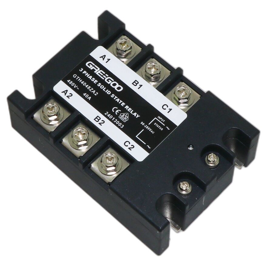 GTH4048ZA2 GTH Serisi 3 Fazlı Katı Hal Rölesi 40A 480VAC Sıfır Voltaj 90-250 VAC