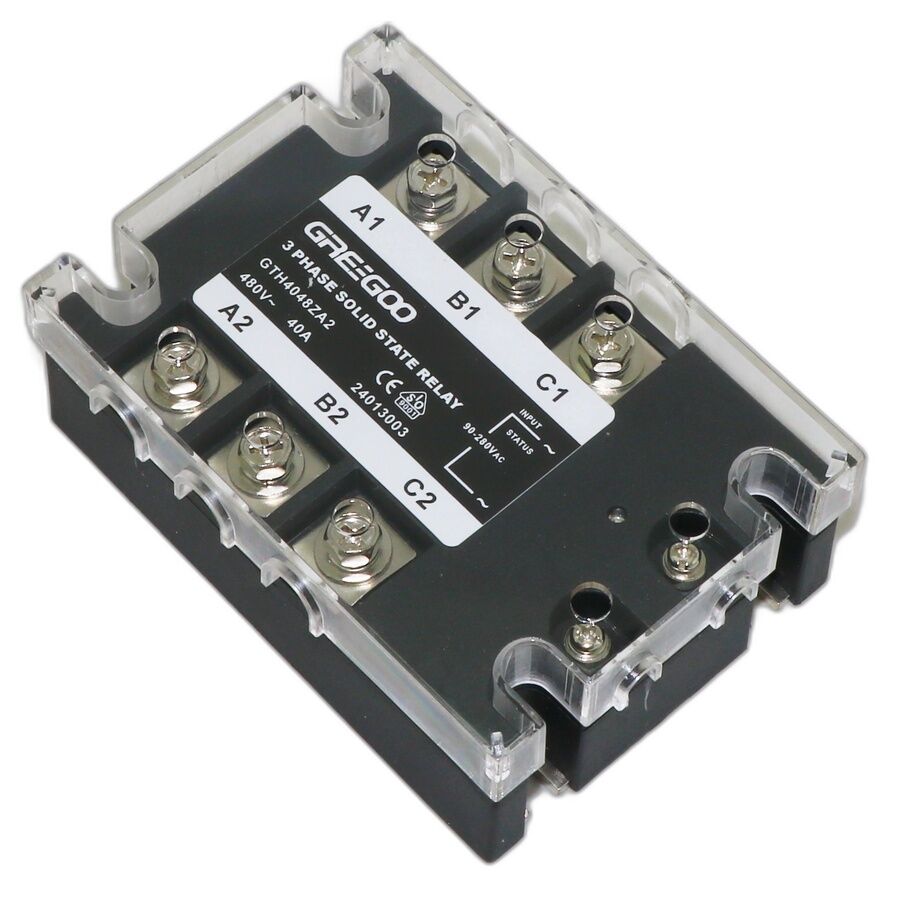 GTH4048ZA2 GTH Serisi 3 Fazlı Katı Hal Rölesi 40A 480VAC Sıfır Voltaj 90-250 VAC