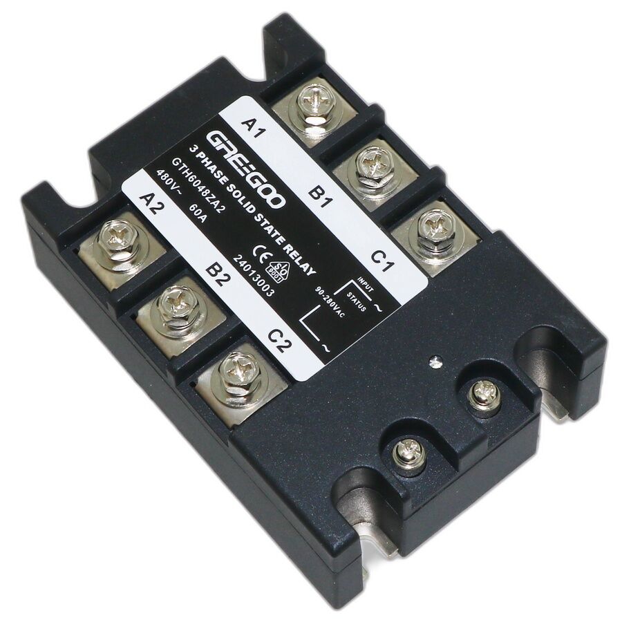 GTH6048ZA2 GTH Serisi 3 Fazlı Katı Hal Rölesi 60A 480VAC Sıfır Voltaj 90-250 VAC