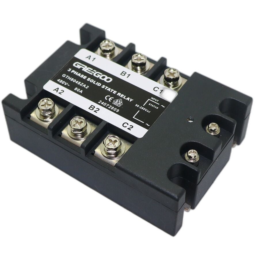 GTH8048ZA2 GTH Serisi 3 Fazlı Katı Hal Rölesi 80A 480VAC Sıfır Voltaj 90-250 VAC
