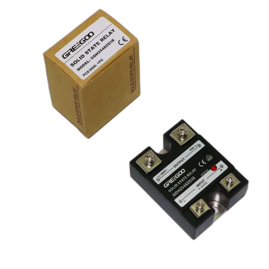Greegoo 25A 480 VAC Sıfır Geçişli Katı Hal Rölesi (SSR) - 4-32 VDC Kontrol