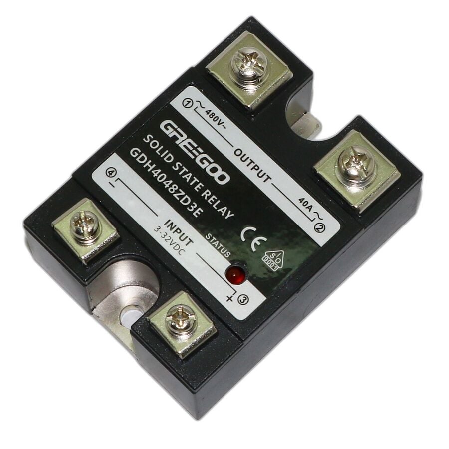 Greegoo 40A 480 VAC Sıfır Geçişli Katı Hal Rölesi (SSR) - 4-32 VDC Kontrol