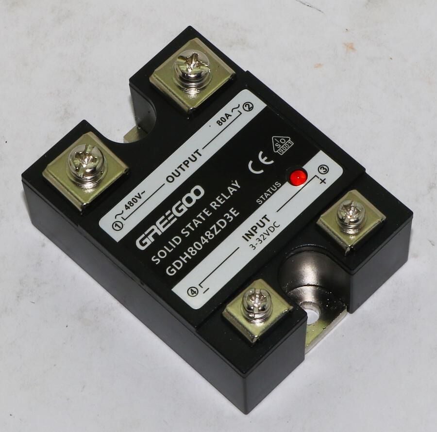 Greegoo 80A 480 VAC Sıfır Geçişli Katı Hal Rölesi (SSR) - 4-32 VDC Kontrol