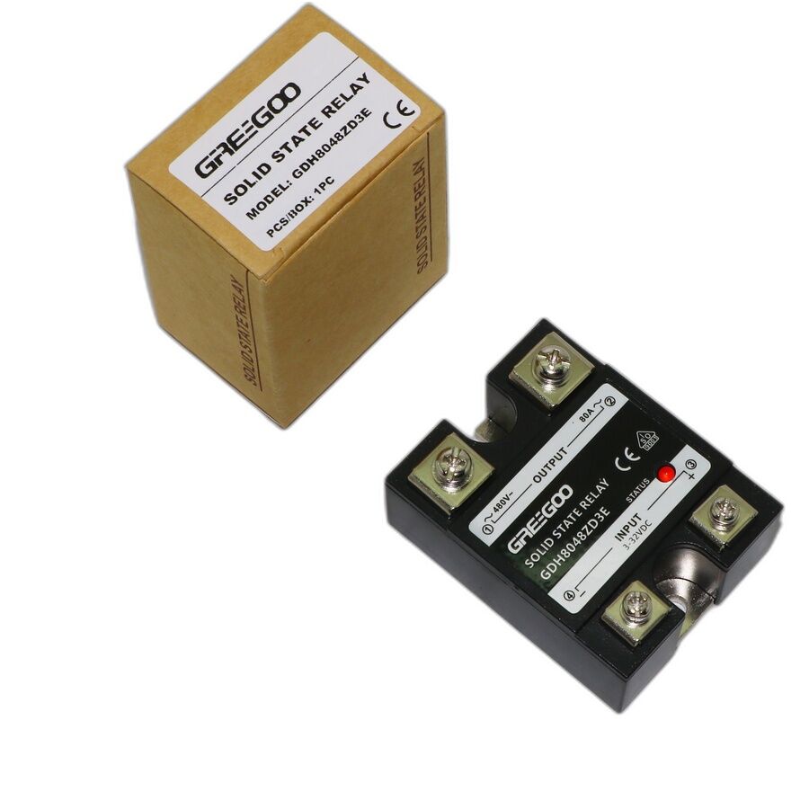 Greegoo 80A 480 VAC Sıfır Geçişli Katı Hal Rölesi (SSR) - 4-32 VDC Kontrol