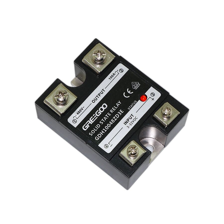 Greegoo 100A 480 VAC Sıfır Geçişli Katı Hal Rölesi (SSR) - 4-32 VDC Kontrol