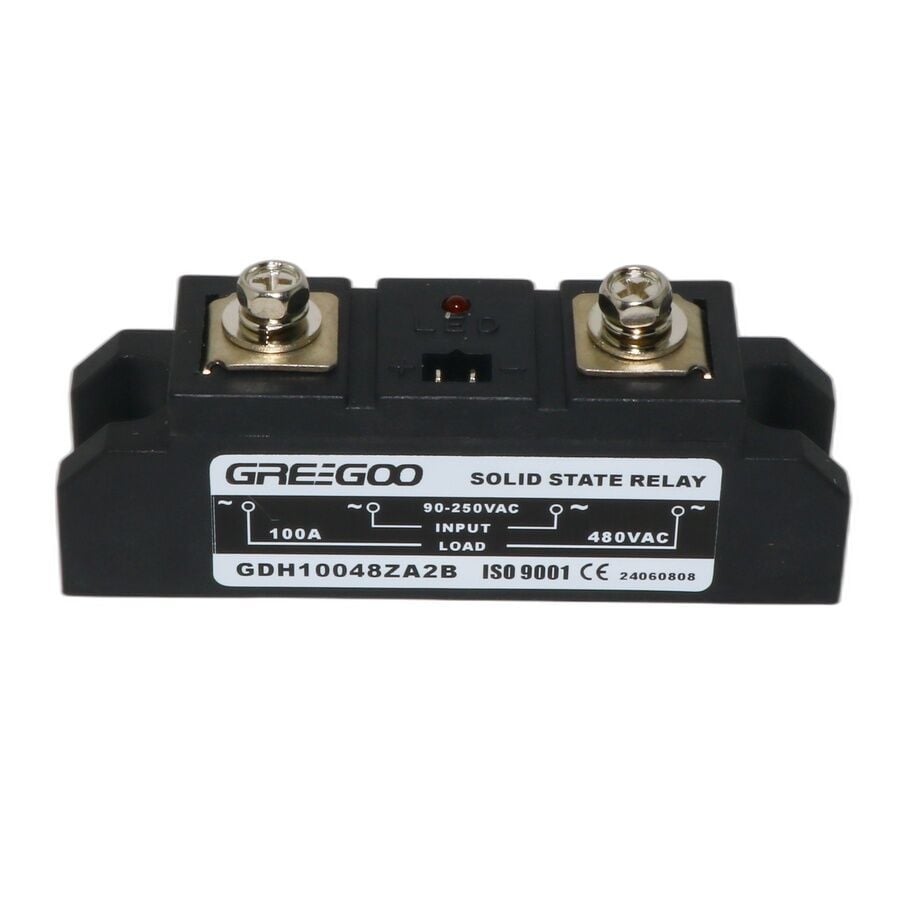 Greegoo 100A 480 VAC Sıfır Geçişli Katı Hal Rölesi (SSR) - 90-250 VAC Kontrol