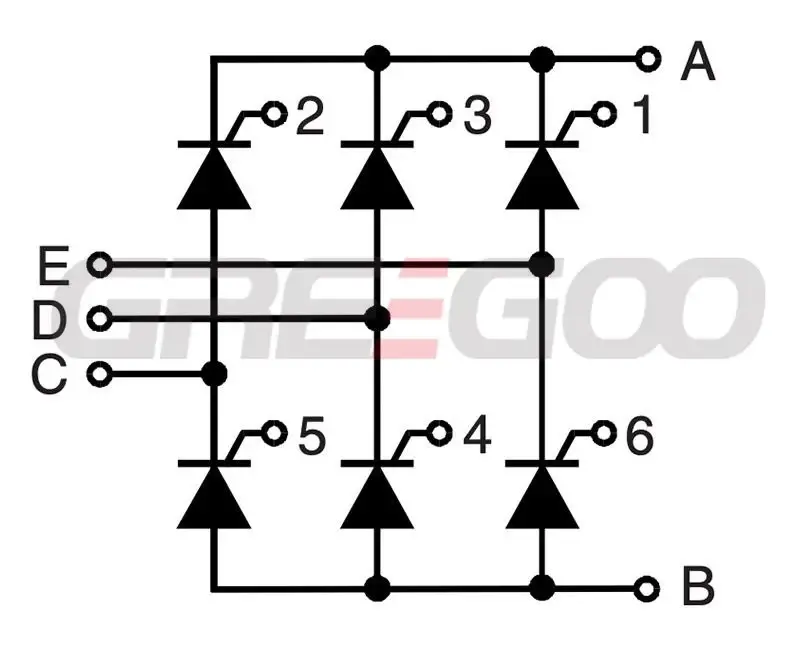 Greegoo GDT115SWF12~16 Üç Fazlı Tam Kontrollü Doğrultucu Köprü B6C