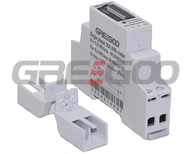Greegoo GEM015SS Tek Fazlı Elektronik DIN Raylı Aktif Enerji Sayacı