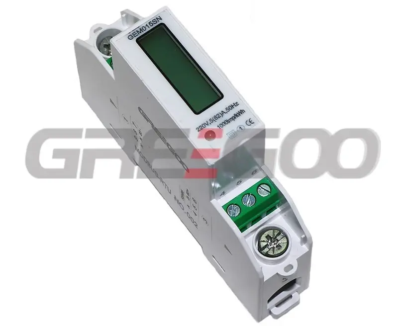 Greegoo GEM015SN2 5(100)A Tek Fazlı DIN Raylı Aktif Enerji Sayacı