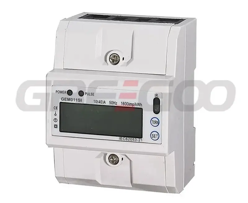 Greegoo GEM011SI 5A Tek Fazlı DIN-RAY 4P Modbus Elektrik Güç Ölçer