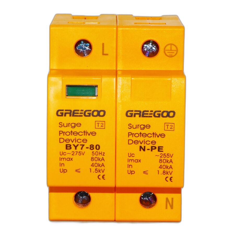 Greegoo BY7-80/1+1-275 275V AC Aşırı Gerilim Koruma Cihazı (SPD)