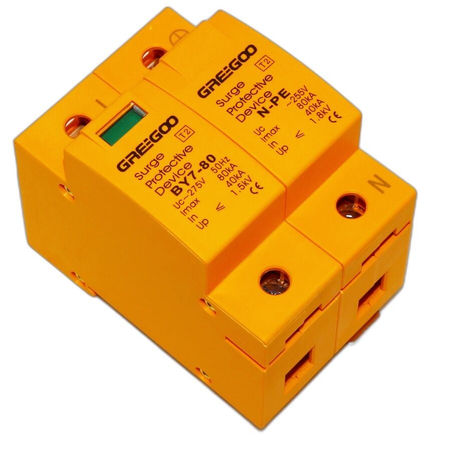 Greegoo BY7-80/1+1-275 275V AC Aşırı Gerilim Koruma Cihazı (SPD)
