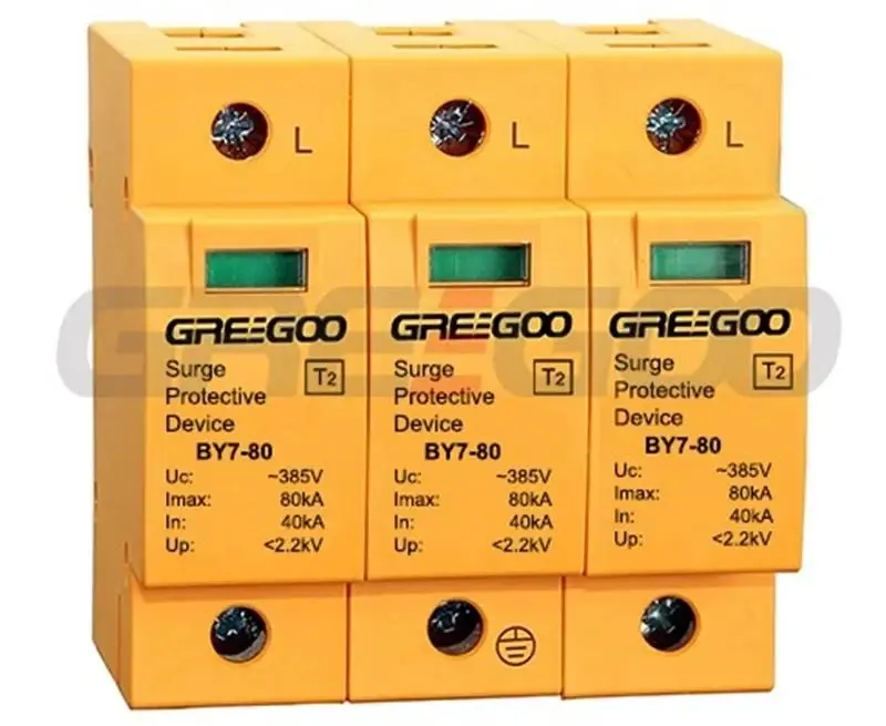 Greegoo BY7-80/1+1-320 320V AC Aşırı Gerilim Koruma Cihazı (SPD)