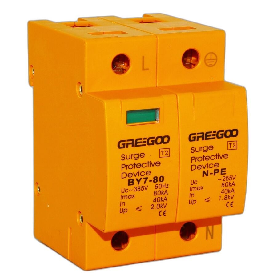Greegoo BY7-80/1+1-385 385V AC Aşırı Gerilim Koruma Cihazı (SPD)