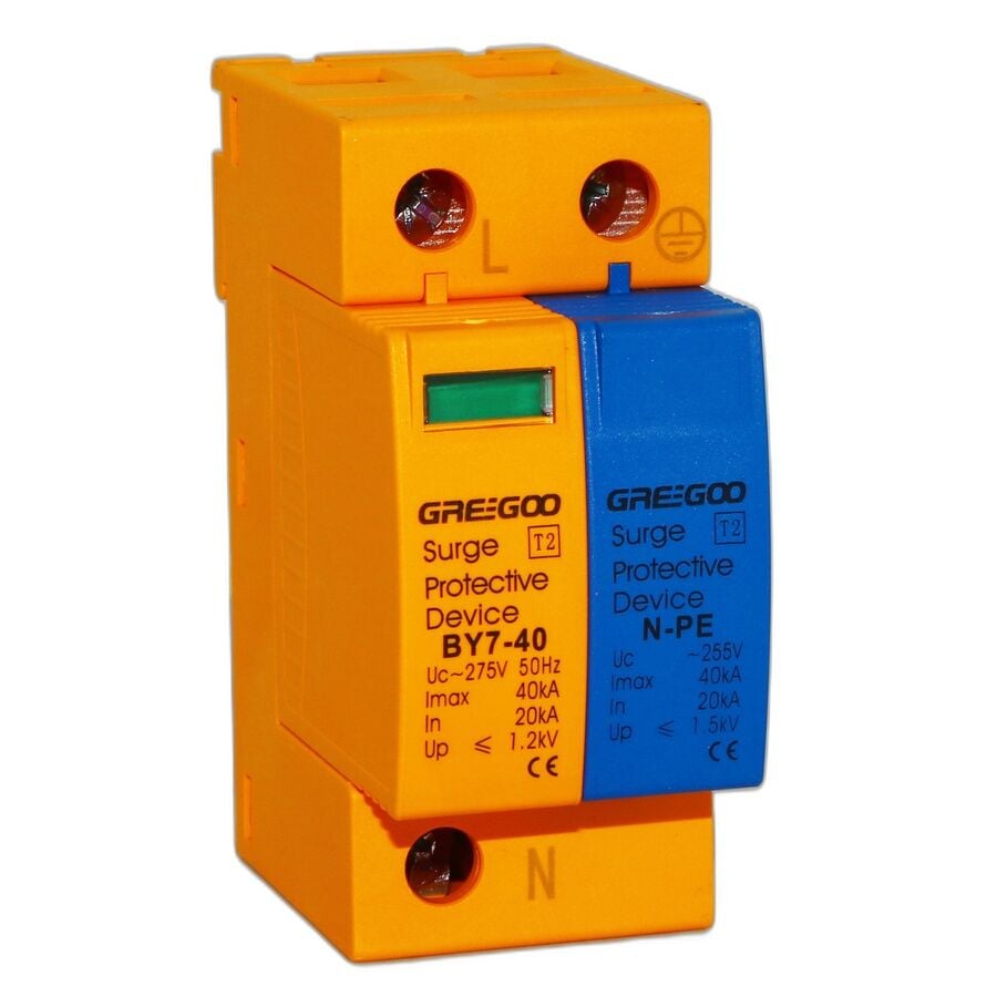 Greegoo BY7-40/1+1-275 275V AC Aşırı Gerilim Koruma Cihazı (SPD)