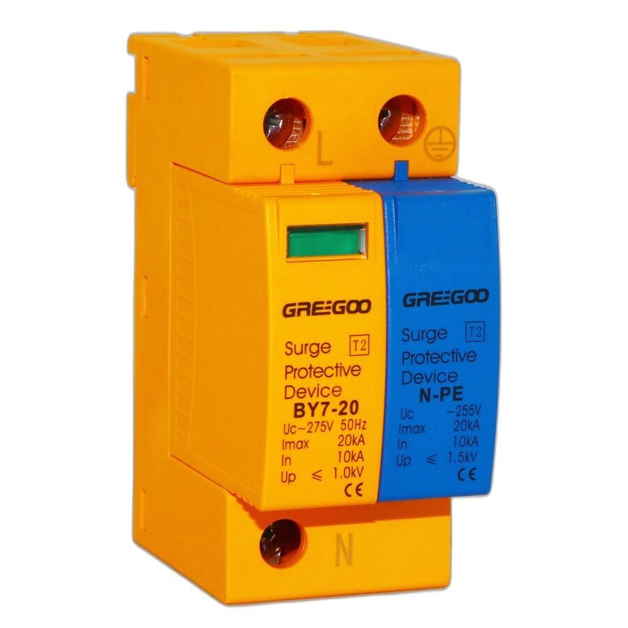 Greegoo BY7-20/1+1-275 275V AC Aşırı Gerilim Koruma Cihazı (SPD)