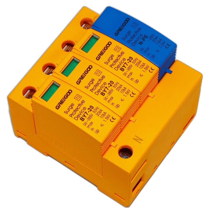 Greegoo BY7-20/3+1-385 385V AC Aşırı Gerilim Koruma Cihazı (SPD)